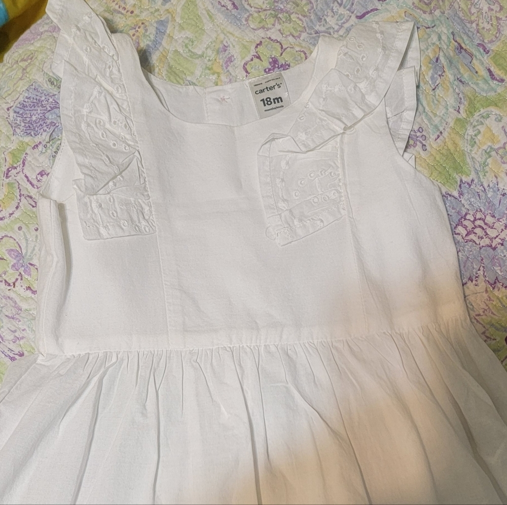 Carter's White Eyelet dress size 18 months